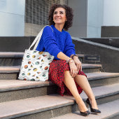 Komplexe Geo-Streifen Tasche