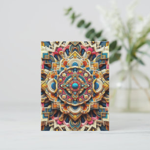 Komplexe geometrische Muster Postkarte