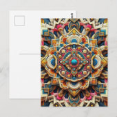 Komplexe geometrische Muster Postkarte (Vorne/Hinten)
