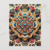 Komplexe geometrische Muster Postkarte (Vorderseite)