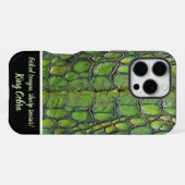 Komplexe grüne Schlangenhaut-Muster iPhone Hülle (Rückseite (Horizontal))