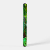 Komplexe grüne Texturen iPhone 15 Hülle (Rechte Seite)