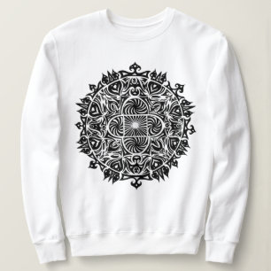 Komplexe Hypnotische Mandala-Kunst Sweatshirt