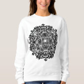 Komplexe Hypnotische Mandala-Kunst Sweatshirt (Vorderseite)
