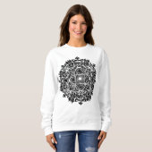 Komplexe Hypnotische Mandala-Kunst Sweatshirt (Vorne ganz)