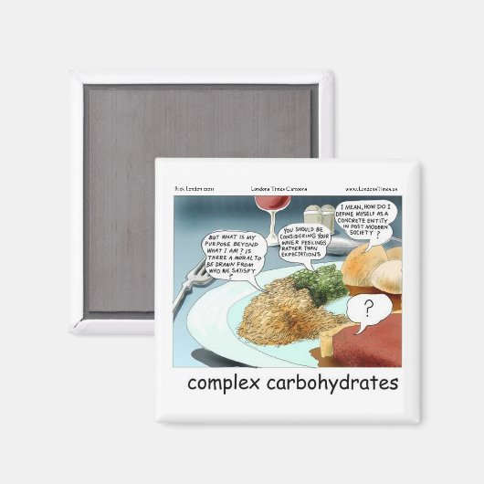 Komplexe Kohlenhydrate Funny Comic Philosophie Magnet (Vorderseite/Rückseite)