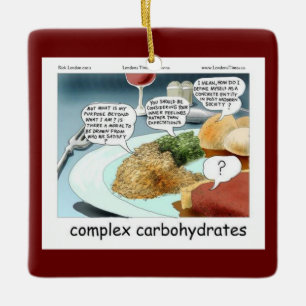 Komplexe Kohlenhydrate Philosophie Foodie Comic Keramikornament