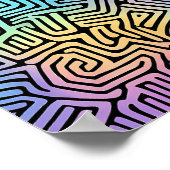 Komplexe leuchtende Tessellations-Wallpaper Poster (Ecke)