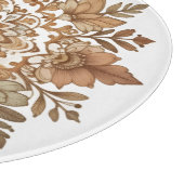 Komplexe Mandala-Blumen-Brauntöne-Kunst Schneidebrett (Ecke)