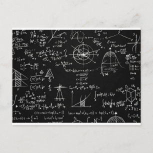 Komplexe Mathematik- und Physik-Tafelgleichungen D Postkarte