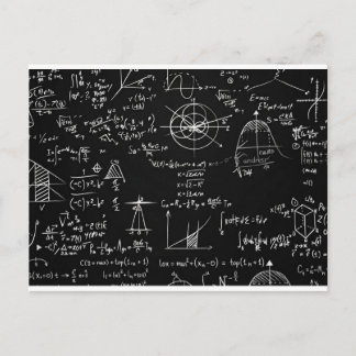 Komplexe Mathematik- und Physik-Tafelgleichungen D Postkarte