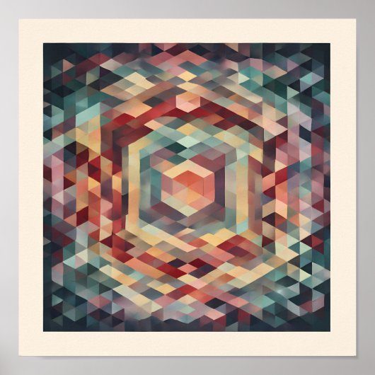 Komplexe mathematische Kunst: Komplexe Polygon-Tes Poster (Vorne)
