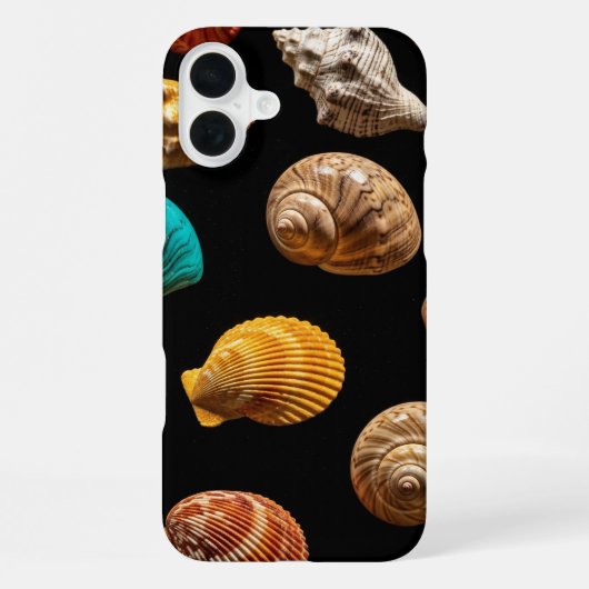 Komplexe Meeresmuscheln iPhone Hülle (Rückseite)
