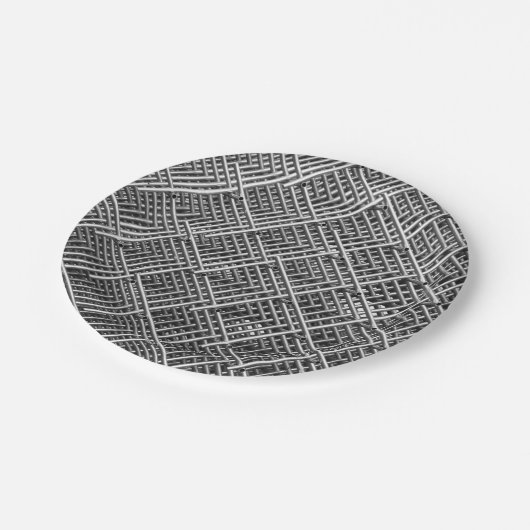 Komplexe Metallstruktur Pappteller (Schrägansicht)