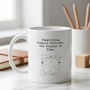 Komplexe Probleme vereinfachen Mathematik-Studen Kaffeetasse