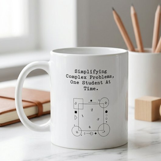 Komplexe Probleme vereinfachen | Mathematik-Studen Kaffeetasse