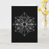 Komplexe quadratische, heilige Geometrie zeichnend Karte (Gelbe Blume)