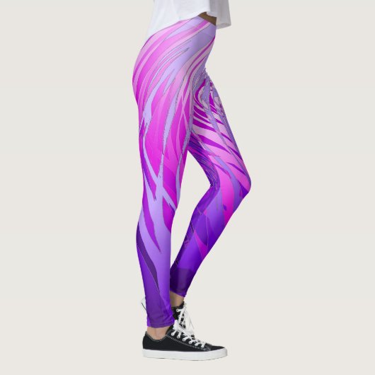 Komplexe Spirale Lila - Leggings (Rechts)