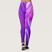 Komplexe Spirale Lila - Leggings (Rückseite)