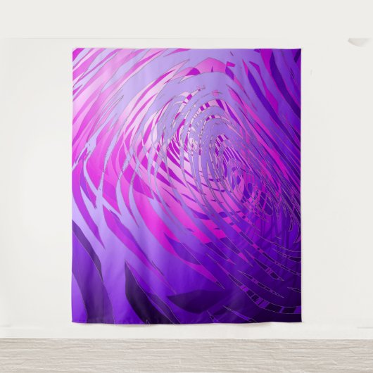 Komplexe Spirale Lila - Wandteppiche (Vorderseite)