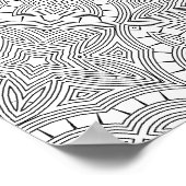 Komplexe Stern-Mandala-Muster-Malvorlage Kunst Poster (Ecke)