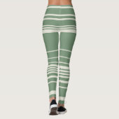 Komplexe Streifen in Grün Leggings (Rückseite)