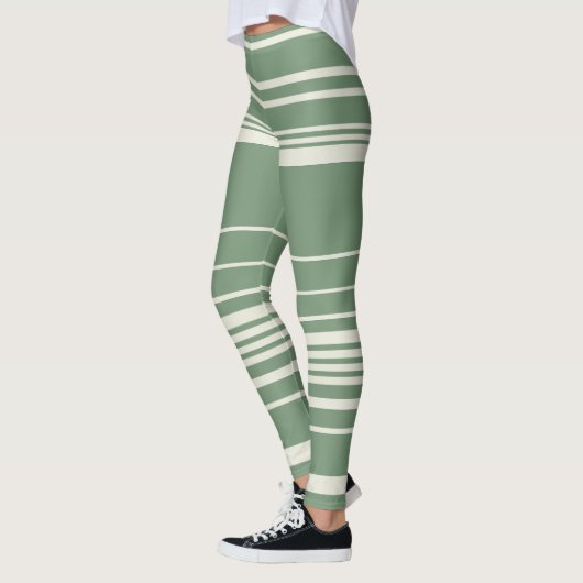 Komplexe Streifen in Grün Leggings (Links)