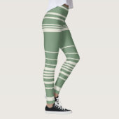 Komplexe Streifen in Grün Leggings (Rechts)