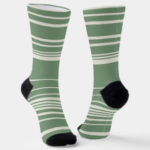 Komplexe Streifen in Grün Socken