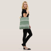 Komplexe Streifen in Grün Tasche (Am Model)