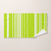 Komplexe Streifen in Kalkgrün und Weiß Badhandtuch Set (Handtuch)