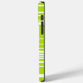 Komplexe Streifen in Kalkgrün und Weiß Case-Mate iPhone Hülle (Rückseite / Links)