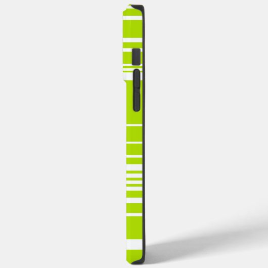 Komplexe Streifen in Kalkgrün und Weiß Case-Mate iPhone Hülle (Rückseite / Links)