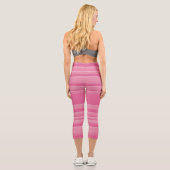 Komplexe Streifen in Rosa Capri Leggings (Rückseite)