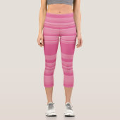 Komplexe Streifen in Rosa Capri Leggings (Vorderseite)
