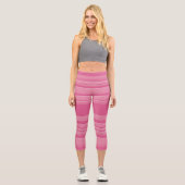 Komplexe Streifen in Rosa Capri Leggings (Vorderseite)