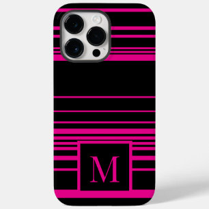 Komplexe Streifen individuell - Magenta und Schwar Case-Mate iPhone 14 Pro Max Hülle