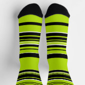 Komplexe Streifen - Kalkgrün Socken (Oben)