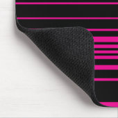 Komplexe Streifen - Magenta und Schwarz Mousepad (Ecke)