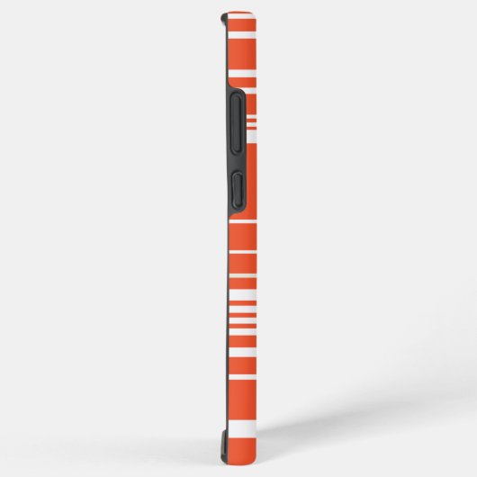 Komplexe Streifen - orange und weiß Samsung Galaxy Hülle (Rechte Seite)