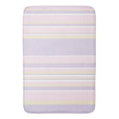 Komplexe Streifen - pastellrosa, gelb und Lila Badematte (Vorderseite Vertikal)