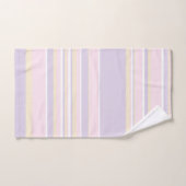 Komplexe Streifen - pastellrosa, gelb und Lila Badhandtuch Set (Handtuch)