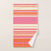 Komplexe Streifen - Rosa, Orange und Creme Badhandtuch Set (Handtuch)