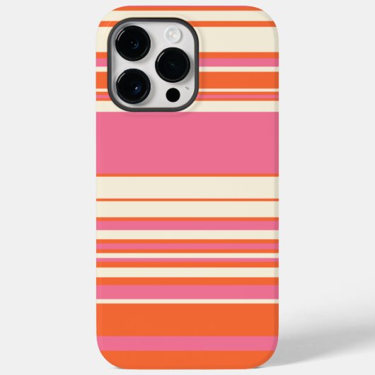 Komplexe Streifen - Rosa, Orange und Creme Case-Mate iPhone Hülle (Rückseite)