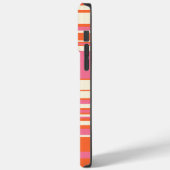 Komplexe Streifen - Rosa, Orange und Creme Case-Mate iPhone Hülle (Rückseite / Links)