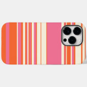 Komplexe Streifen - Rosa, Orange und Creme Case-Mate iPhone Hülle (Rückseite (Horizontal))