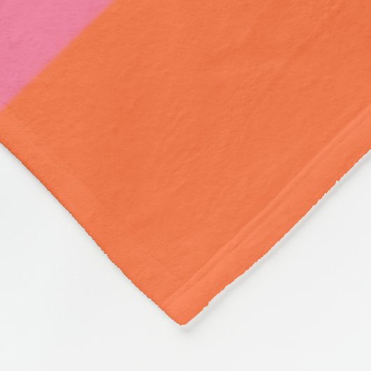 Komplexe Streifen - Rosa, Orange und Creme Fleecedecke (Ecke)