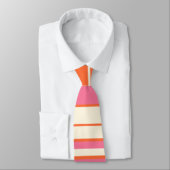 Komplexe Streifen - Rosa, Orange und Creme Krawatte (Gebunden)