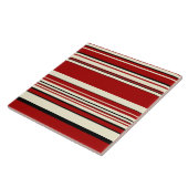 Komplexe Streifen - Rot und Creme Fliese (Seite)
