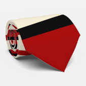 Komplexe Streifen - Rot und Creme Krawatte (Gerollt)